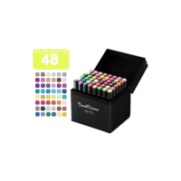 Conjunto Canetas Marcador Canetinha Ponta Dupla 48 Cores Kit