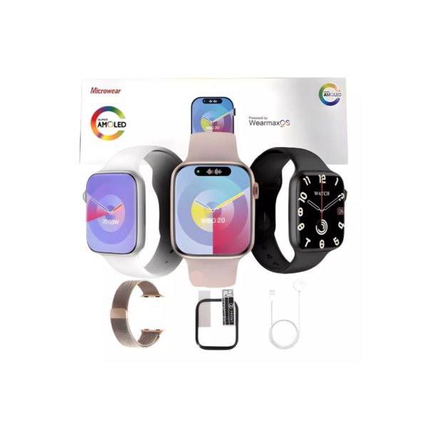 Relógio Smartwatch W99+ Plus Serie 10 Amoled Chat GPT 45mm Ilha Dinamica GPS Microwear Original