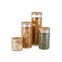 Potes Herméticos Porta-Mantimentos com Tampa de Bambu Electrolux - 4 unidades