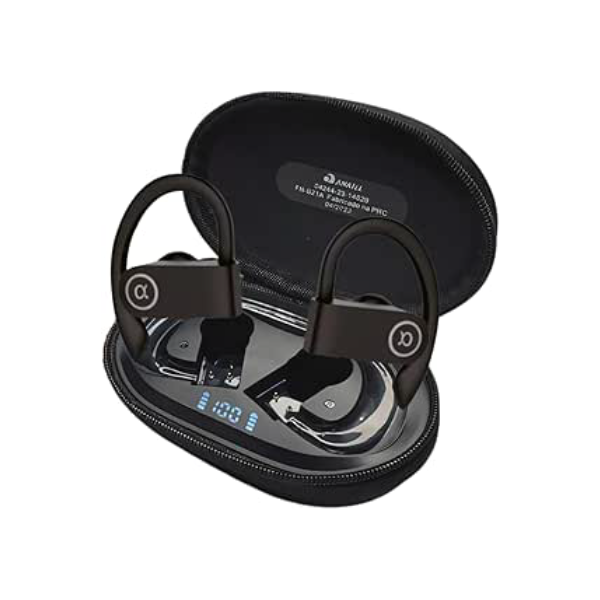 Fone de Ouvido, Bluetooth 5.4, IPX5 à Prova D'Água, 45h de Bateria, Com Microfone Embutido. Design Esportivo e Ergonômico, Ideal Para Corridas, Atividades Físicas, Videogame, IPhone e Android