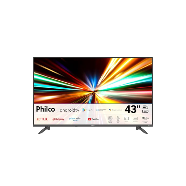 Smart TV 43" Philco Android TV Full HD Borda Infinita P43EAA
