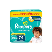 Pampers confort sec fralda xxxg 74 unidades