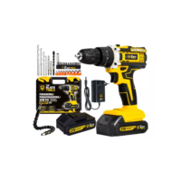 Parafusadeira Furadeira De Impacto The Black Tools Profissional TB-21PX 2 Baterias Com Maleta 60Hz Amarelo