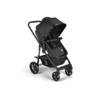 Carrinho de bebe Passeio Beyond 2 em 1 Assento Moises 0-15kg Preto com Cinza Multikids Baby - BB428