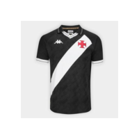 Camisa Vasco I 25/26 s/n Jogador Kappa Masculino - Preto+Branco
