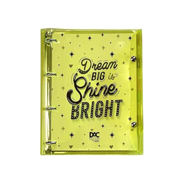 Caderno Argolado Cristal Amarelo Color Bubble Universitário Com 192 Folhas - 3865