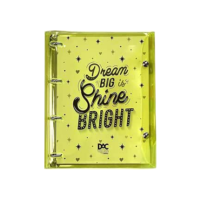 Caderno Argolado Cristal Amarelo Color Bubble Universitário Com 192 Folhas - 3865