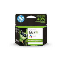 Cartucho HP 667XL( 8,5 ml ) Colorido Original (3YM80AB) Para HP Deskjet 2376, 2776, 6476, 5076, 5276