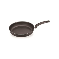 Alumínio Fortaleza 138420 Frigideira Reta Alta 20 S/Tpa, Preto
