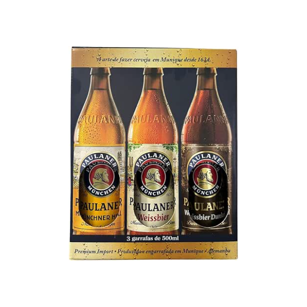 Cerveja Alema Paulaner Garrafa 500ml Kit com 3 Un