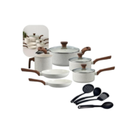 Jogo De Panelas Pratic Cook Mármol Indução Mimo Style Cerâmica 10 Peças