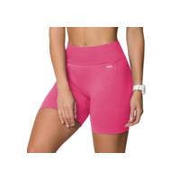 SELENE Short Sem Costura Canelado Academia Fitness Feminino Adulto, Rosa, P