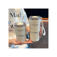 Copo Térmico de Café a Vácuo de Aço Inoxidável 290ml/360ml/600 Sitarayuri  com Canudo e Alça