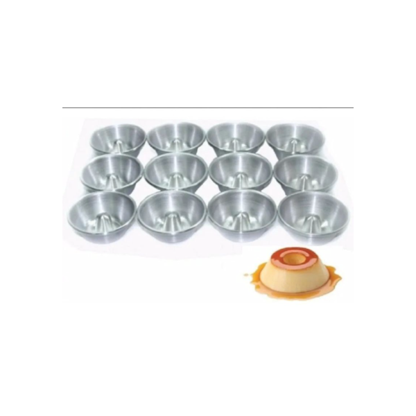 12 Forminhas Mini Pudim 80 gramas - MajuFormas