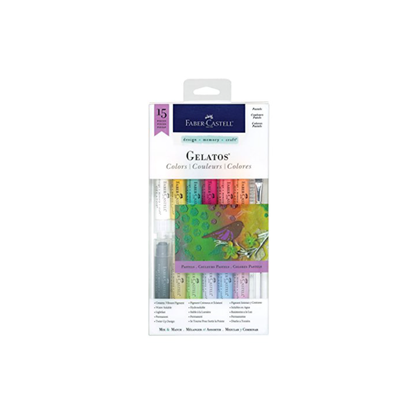 Faber-Castell Conjunto de cores Gelatos Pastels, 15 cores pastel - Arte multiuso médio