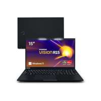 Notebook Positivo Vision R15 AMD Ryzen 5 Windows 11 Home 8GB 256GB, Lumina Bar, Tela 15” IPS Full HD Antirreflexo, Tecla Copilot - Preto - R58256A-15