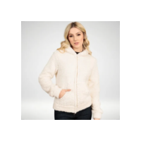 Blusa Feminina De Frio Inverno Grossa Capuz Teddy Peluciado