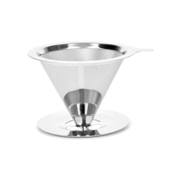 Coador de Café Inox Reutilizável com Base – Café Puro Sem Filtro de Papel, Ecológico e Prático