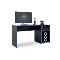 Mesa para Computador Pc Gamer Com Gaveta Nicho Escrivaninha Eros (Preto/Azul)