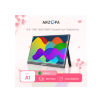 [produto no brasil] Novo ARZOPA  15.6 inch FHD Monitor Portátil 1080P Tela IPS de Exibição Externa com USB-C mini-porta HDMI para Laptop Mac PC Xbox PS Switch,com Suporte Embutido,A1