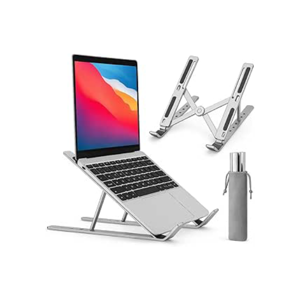 Suporte Ajustável para Notebook – Base Ergonômica Antiderrapante e Dobrável para Apoio de Notebook, Suporte MacBook e Laptops – Compatível com Todas as Marcas, Ideal para Trabalho e Home Office