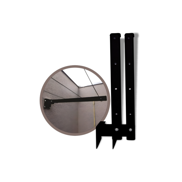 Varal de parede retrátil em aço Preto + kit instalação - Varal Dobrável - Varal de Apartamento
