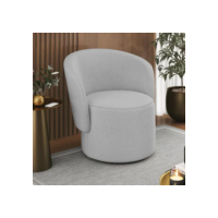 Poltrona Orgânica Bouclê Off White Bege - Balaqui Decor