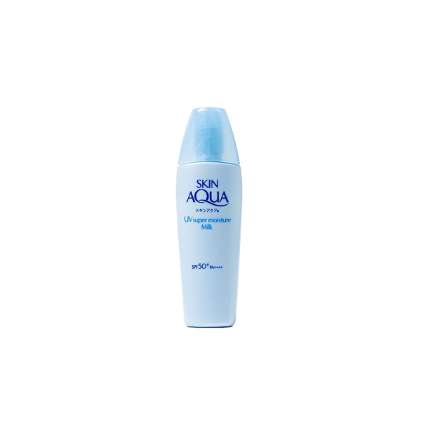 SKIN AQUA® Super Moisture Milk 40g - Protetor Solar Facial sem cor FPS50 com Ácido Hialurônico e Textura Leve