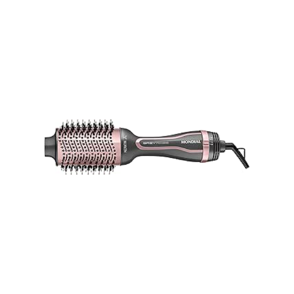 MONDIAL Escova Secadora Keratin, Bivolt, 1200W, Grafite/Golden Rose - ES-11-BI