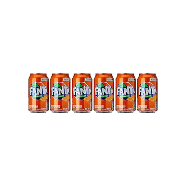 Pack de Fanta Laranja lata 350ml 6 unidades