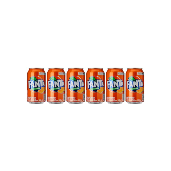 Pack de Fanta Laranja lata 350ml 6 unidades