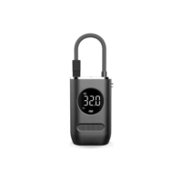 Bomba De Encher Pneu De Carro Bike Moto Portátil Digital Cor Preto