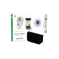 Kit Aparelho Glicose Bioland G425-3 25 Tiras + 25 Lancetas + Bolsa CAIXA