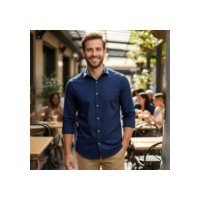 Camisa Social Masculina Manga Longa Gola Italiana Elegante