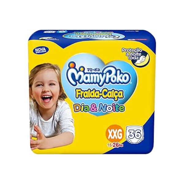 MamyPoko Fralda-Calça Dia&Noite Xxg 36 Unidades