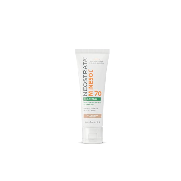 Neostrata Minesol Protetor Solar Facial Oil Control Médio Claro FPS 70, 40g