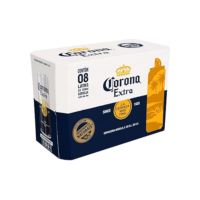 Pack Cerveja Corona Extra Pilsen, Lata, 350ml, Caixa 8 unidades