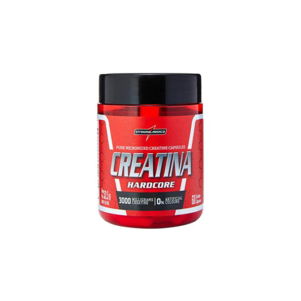 Creatina Micronizada Integralmédica Hardcore - 60 Cápsulas sem Sabor Natural