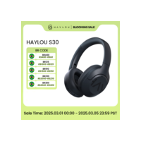 HAYLOU S30 Fones de ouvido sem fio com Bluetooth 5.4 Fones de ouvido com cancelamento de ruído adaptável de 43 dB e driver de 40 mm Fones de ouvido com 80 horas de reprodução