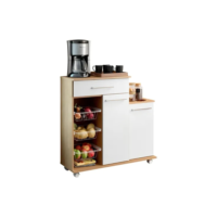 Ditália MF-185 balcao cozinha cor carvalho e branco