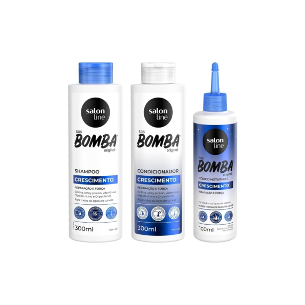 Kit tratamento básico noturno de SOS Bomba Crescimento