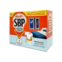 Repelente Elétrico Líquido SBP 45 Noites Cheiro Suave Novo Aparelho + Refil