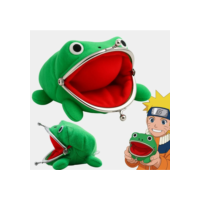 Carteira Porta Moedas Naruto Sapo de Pelúcia Anime Otaku Frog Wallet Carteirinha Ninja Gama-Chan