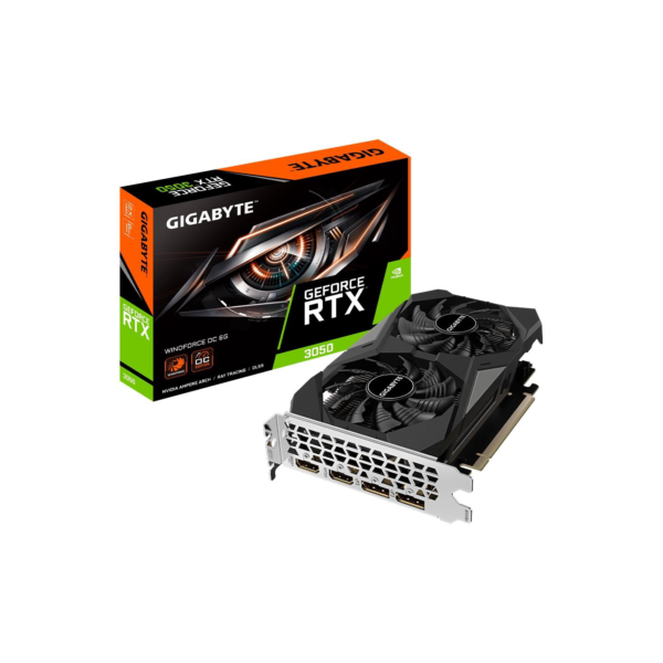 Placa de Vídeo RTX 3050 Windforce OC Gigabyte NVIDIA GeForce, 6GB GDDR6, DLSS, Ray Tracing - GV-N3050WF2OC-6GD