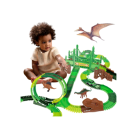 Pista Dinossauro Looping Radical Carrinho Com Luz e Som 217 Peças