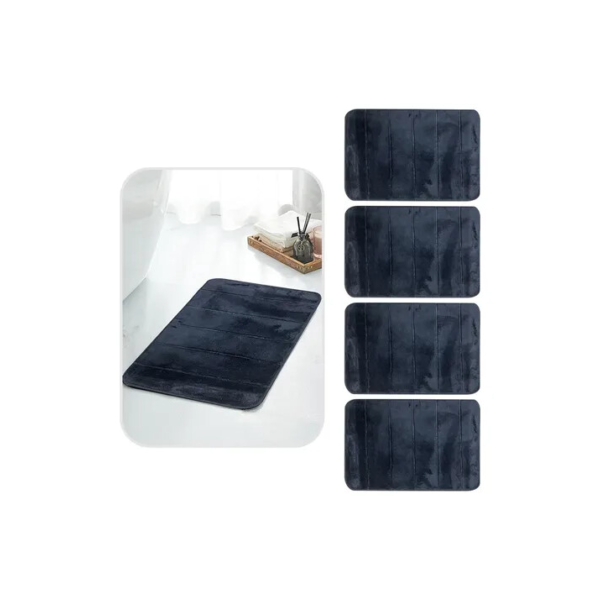 Kit4 Tapetes De Banheiro Antiderrapante Macio Ultra Para