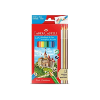 Lápis De Cor, Faber-Castell, Sextavado, 12 Cores + 3 Metálicos, Modelo:120112+3MET, Cor: Multicor