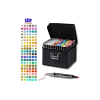 Kit 120 Canetinhas Permanente Duas Pontas Touch Marker Cores