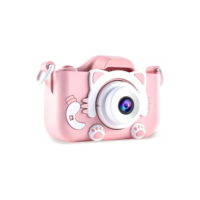 Máquina Fotográfica Infantil Digital – Vídeos HD, Fotos 13 MP, Tela 2″, 4× Zoom, Jogos, Bateria Recarregável USB - YASDA (ROSA)