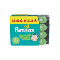 Pampers Lenços Umedecidos Aroma De Aloe Vera 192 Unidades